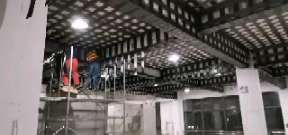 自贡一商场梁，楼板碳纤维加固施工